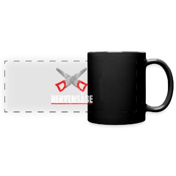 Nerve Saw Funny - Full Colour Panoramic Mug - black - Front