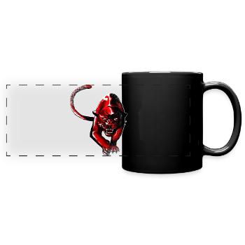 Red panther - Full Colour Panoramic Mug - black - Front