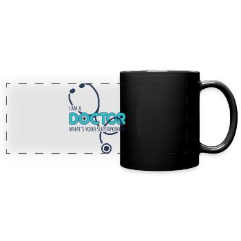 Je suis docteur - Mug panoramique uni - noir - Devant