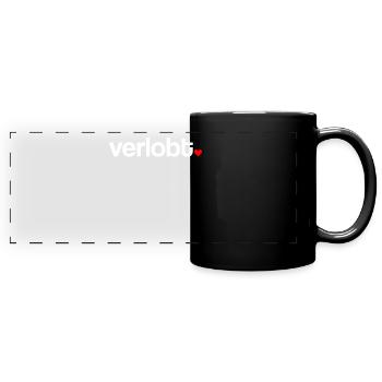 Verlobt Beziehungsstatus Liebe - Panorama-Tasse farbig - Schwarz - Vorne