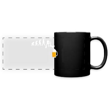 Taucher Evolution Bier Tauchen Tieftaucher Alkohol - Panorama-Tasse farbig - Schwarz - Vorne
