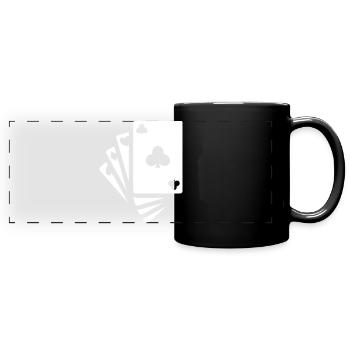 Icône de carte - Mug panoramique uni - noir - Devant