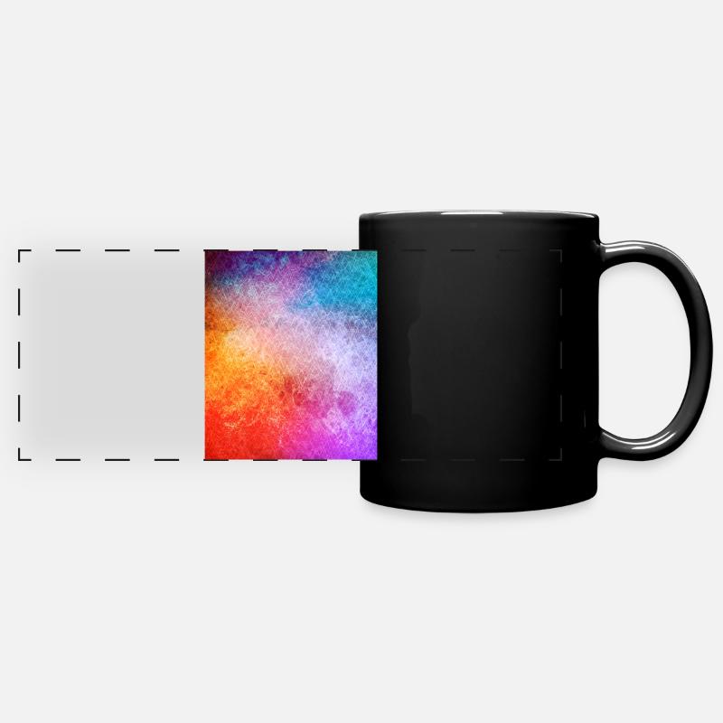 Colorful pattern (jagged) 02 - Full Colour Panoramic Mug - black