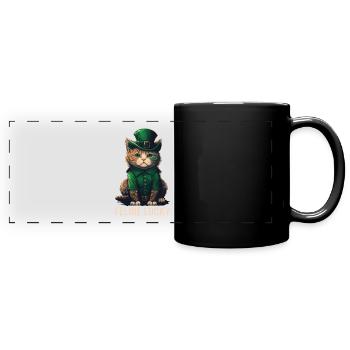 Feline Lucky St. Patty Day - Full Colour Panoramic Mug - black - Front