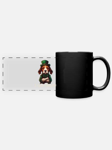 Lepre-Beagle Dog St. Patty - Panorama-Tasse farbig - Schwarz