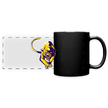 Panthère dorée - Mug panoramique uni - noir - Devant