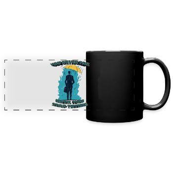 Vous n’échouez jamais tant que vous n’arrêtez pas d’essayer - Mug panoramique uni - noir - Devant