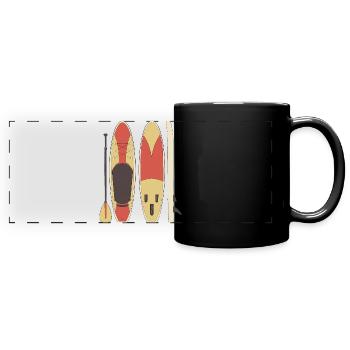 Standup-Paddling - Panorama-Tasse farbig - Schwarz - Vorne