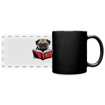 Get Lit Pug - Panorama-Tasse farbig - Schwarz - Vorne
