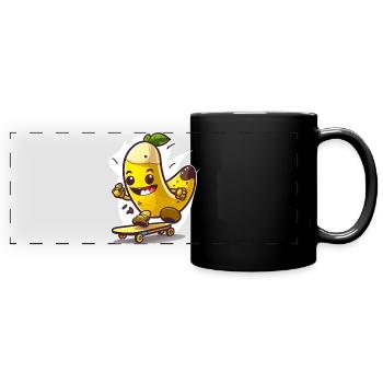 Monter sur les rampes - Mug panoramique uni - noir - Devant