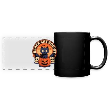 Black Cat Boo-st - Spectacle d’Halloween enchanteur - Mug panoramique uni - noir - Devant