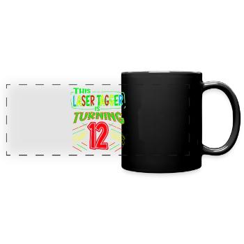 This Laser Tagger Is Turning 12 Years Old Laser - Panorama-Tasse farbig - Schwarz - Vorne