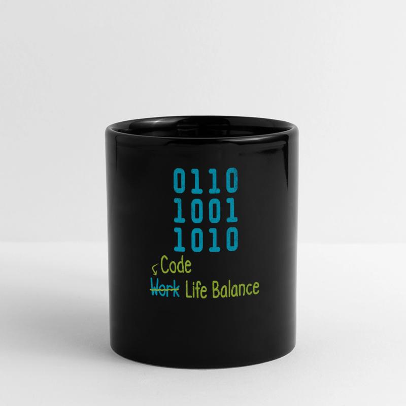 Code Work Life Balance – Programmierer Und Panorama-Tasse farbig