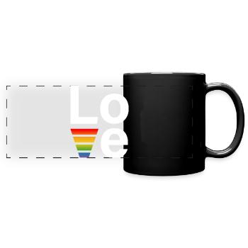 LGBT Regenbogen love Shirt white - Full Colour Panoramic Mug - black - Front