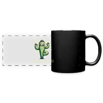 Resilience in Every Pose - Cactus Yoga - Panorama-Tasse farbig - Schwarz - Vorne