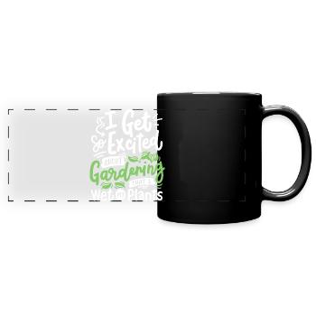 Gartenarbeit Gärtner - Panorama-Tasse farbig - Schwarz - Vorne