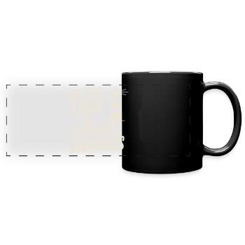 Leuchtturm motivierende Spruch - Positives Denken - Panorama-Tasse farbig - Schwarz - Vorne