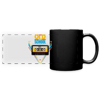 Old school - Mug panoramique uni - noir - Devant