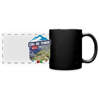 Col de Tende | Colle di Tenda | Sticker - Panorama-Tasse farbig - Schwarz - Vorne