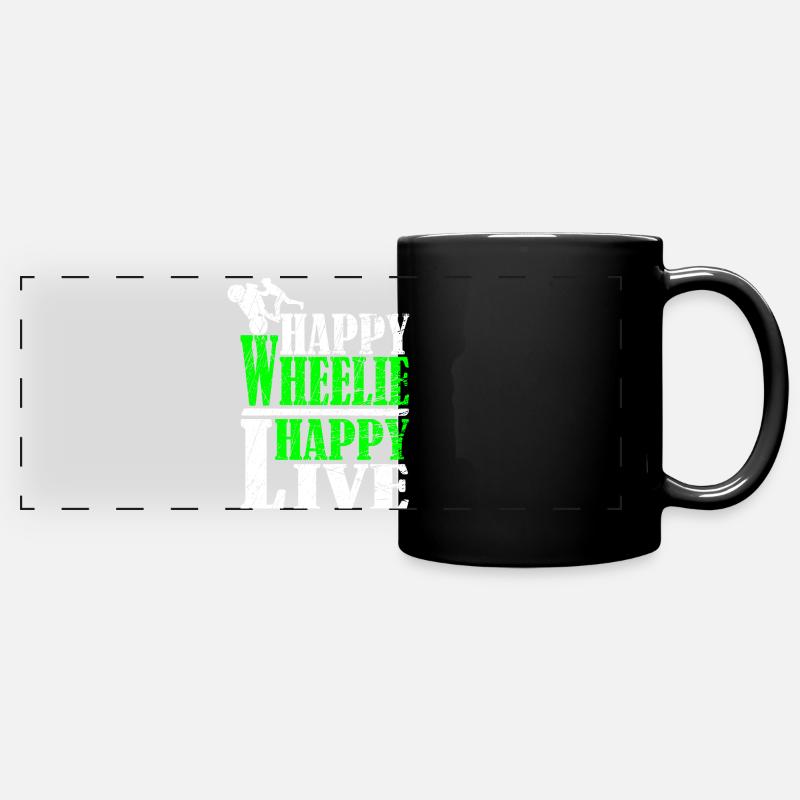 Wheelie Motif - Mug panoramique uni - noir
