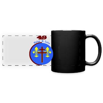logo revisité du Maine et Loire 49 - Mug panoramique uni - noir - Devant