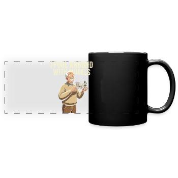 Models Train Hobby Locomotive Railfan - Full Colour Panoramic Mug - black - Front