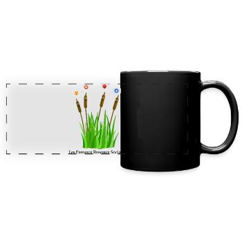 DIE BERÜHMTEN SOCIAL REEDS! - Panorama-Tasse farbig - Schwarz - Vorne