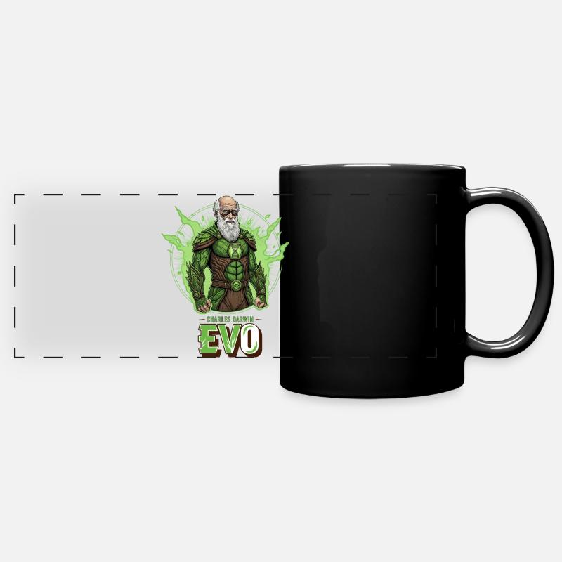 Evo Darwin Green Hero - Full Colour Panoramic Mug - black