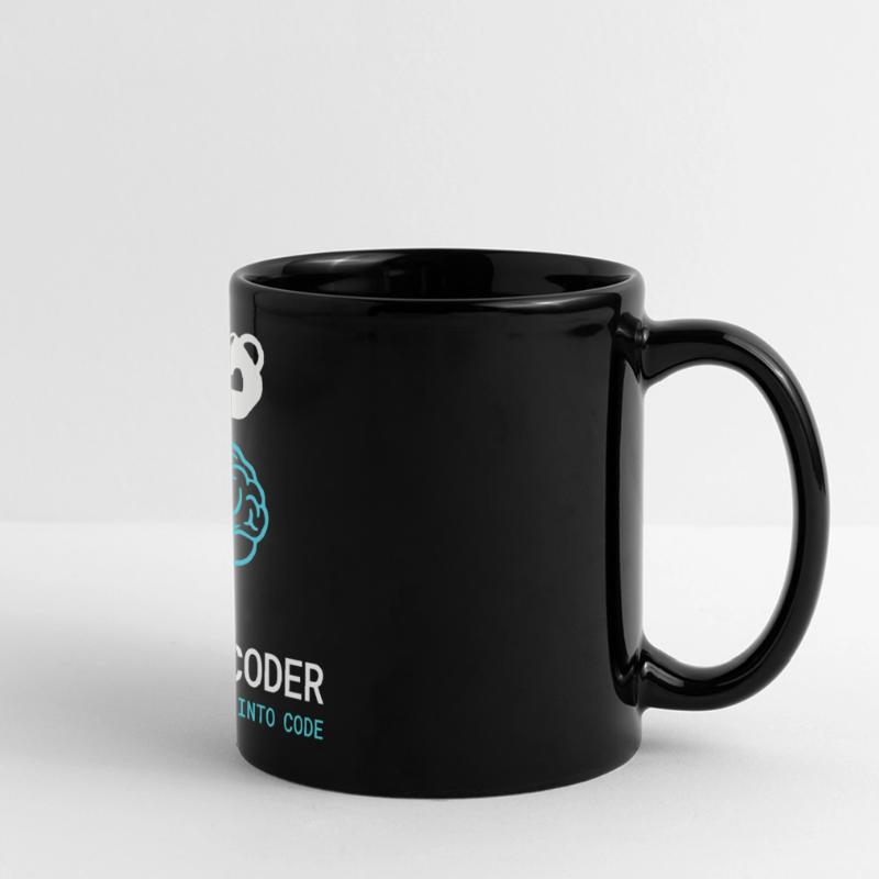 T-shirt Coder : Du café dans le code – Nerdy Programmie Mug panoramique uni
