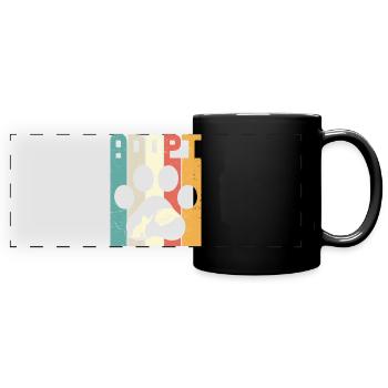 Adopt Cat - Full Colour Panoramic Mug - black - Front