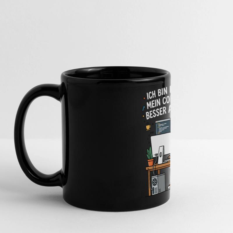 Coder Humor Programmierer Spruch Panorama-Tasse farbig