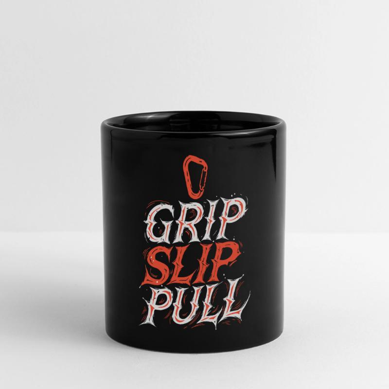 Grip Slip Pull Typographie Dynamique Mug panoramique uni