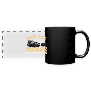 Mortar Radio Radio Amateur Radio Morse - Full Colour Panoramic Mug - black - Front