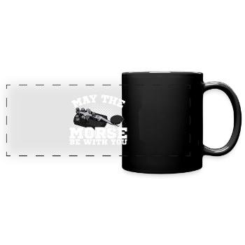 Mortar Radio Radio Amateur Radio Morse - Full Colour Panoramic Mug - black - Front