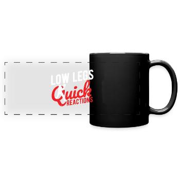 Tennisplatz Spruch Für Tennis - Panorama-Tasse farbig - Schwarz - Vorne