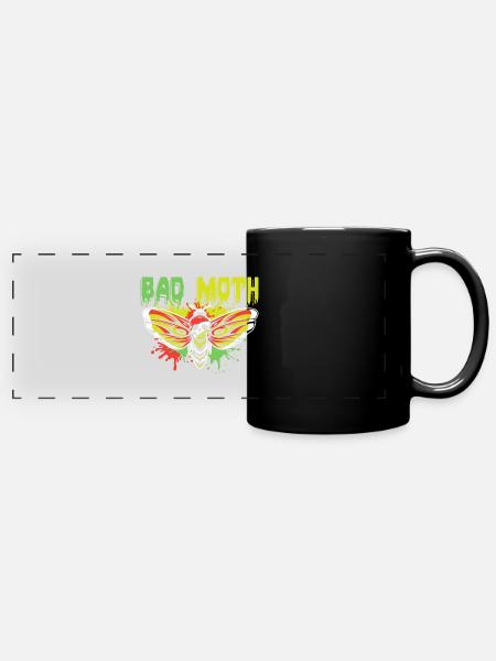 Bad Moth - Panorama-Tasse farbig - Schwarz
