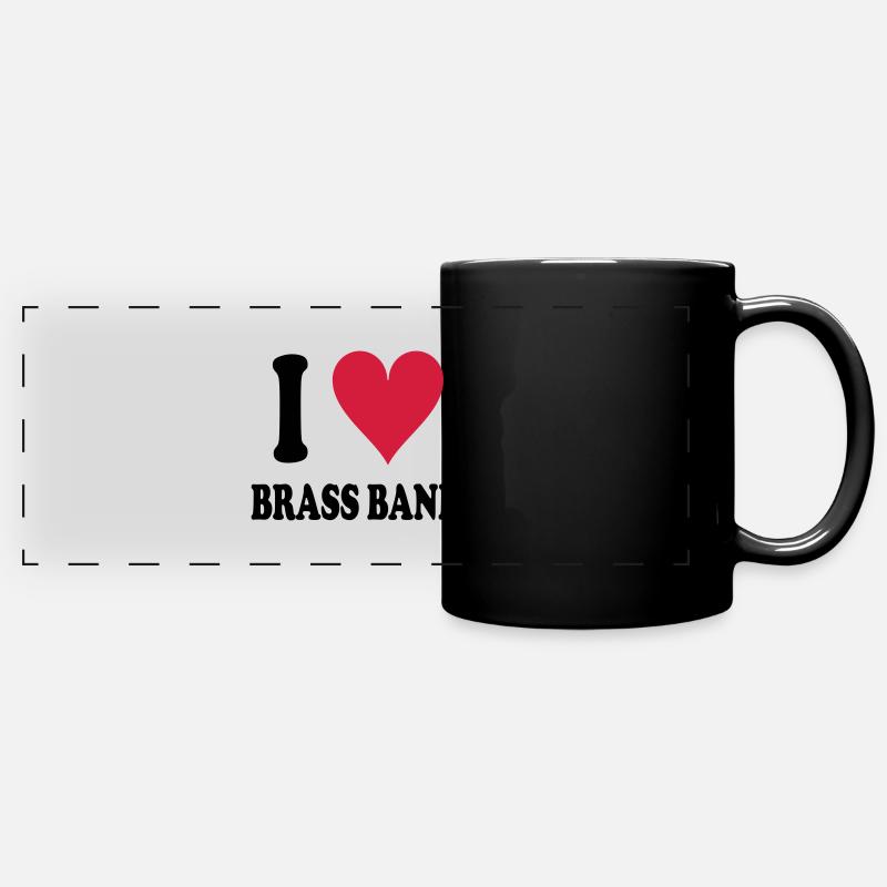 I love Brass Band - Full Colour Panoramic Mug - black