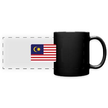 MALAYSIA FLAGGE - Panorama-Tasse farbig - Schwarz - Vorne