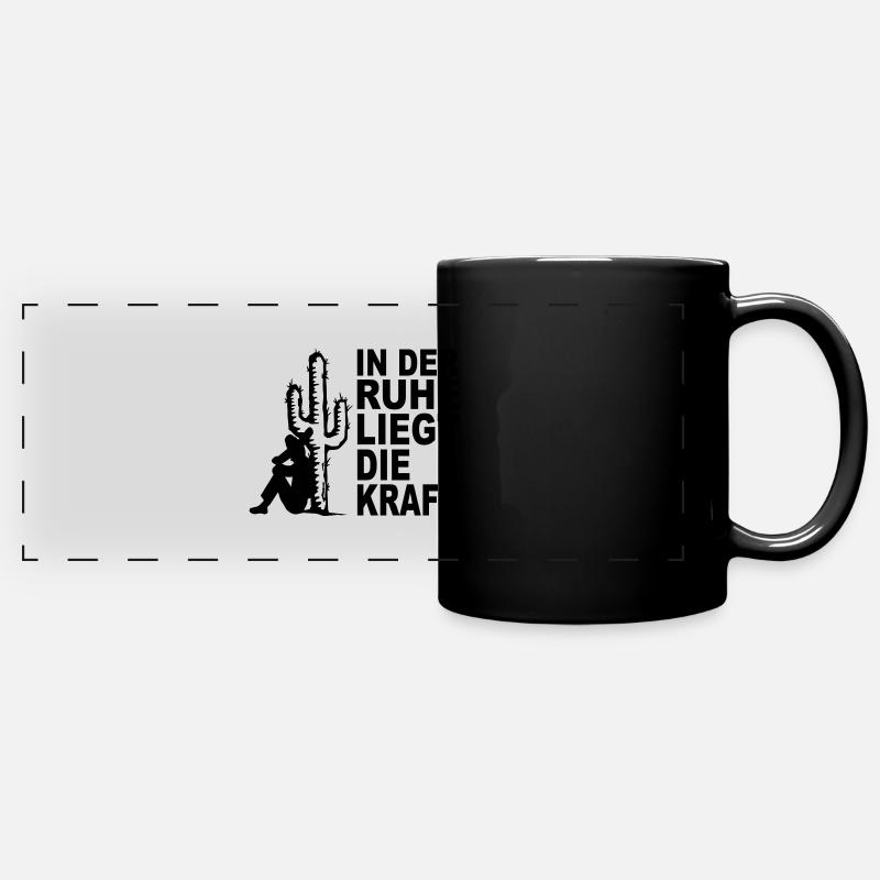 dans le silence est le plus puissant - Mug panoramique uni - noir