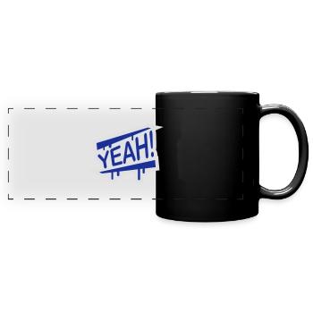 yeah_1f2 - Panorama-Tasse farbig - Schwarz - Vorne
