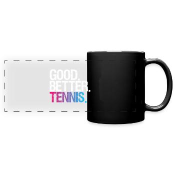 Le tennis - Mug panoramique uni - noir - Devant