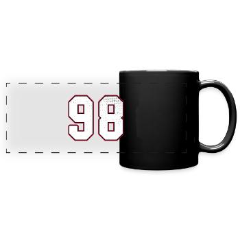 Numéro quatre-vingt-dix-huit - 98 Classic Vintage Sport - Mug panoramique uni - noir - Devant
