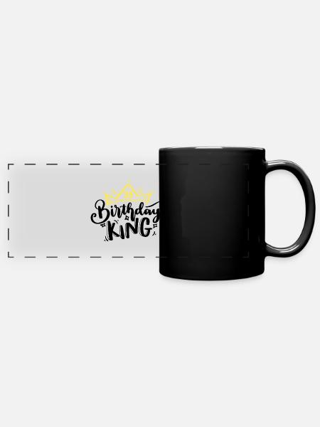 Birthday King 30 years 30th birthday King Crown - Full Colour Panoramic Mug - black