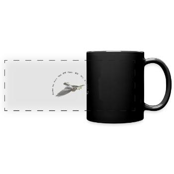 Peace Text - Full Colour Panoramic Mug - black - Front