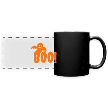 Boo - Panorama-Tasse farbig - Schwarz - Vorne