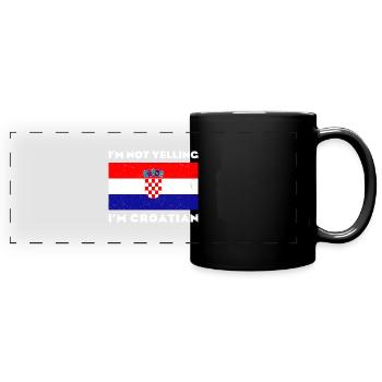 Croatie Origine patriotique Balkans SRFJ - Mug panoramique uni - noir - Devant