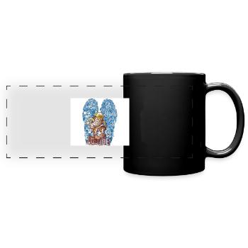2 Original - Panorama-Tasse farbig - Schwarz - Vorne
