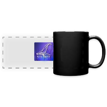 BLUE WHALE - Panorama-Tasse farbig - Schwarz - Vorne