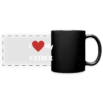 J’AIME MON PÈRE - Mug panoramique uni - noir - Devant