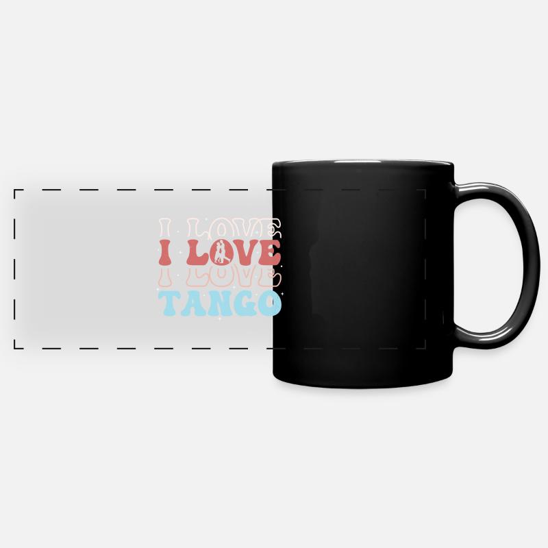 I Love Tango Tango Dance Latin Music - Full Colour Panoramic Mug - black